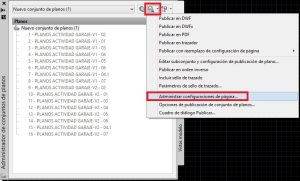 conjunto de planos en AutoCAD