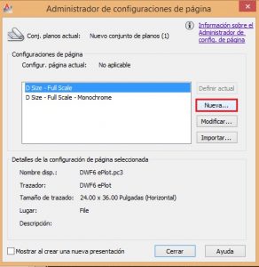 conjunto de planos en AutoCAD