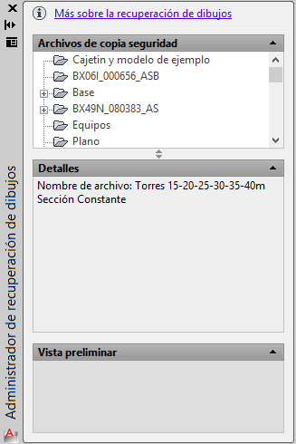 Recuperar un dibujo de AutoCAD