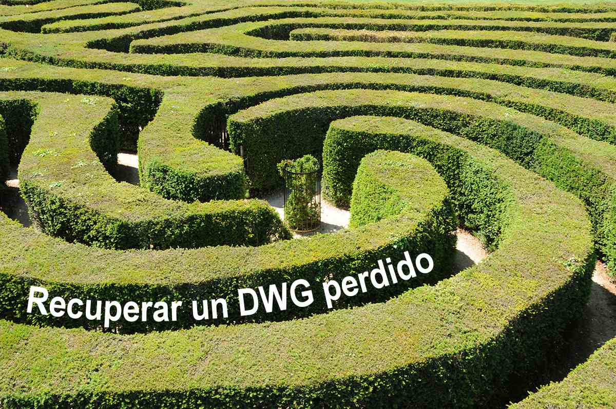 Recuperar un dwg perdido en AutoCAD