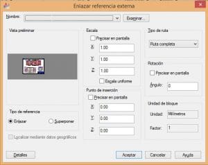 insertar referencia externa dwg en autocad