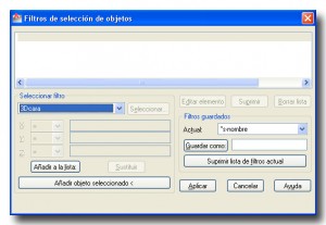 Orden filter Autocad. Seleccionar objetos