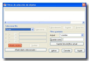 Orden filter Autocad. Seleccionar objetos