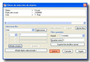 Orden filter Autocad. Seleccionar objetos