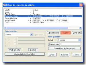 Orden filter Autocad. Seleccionar objetos