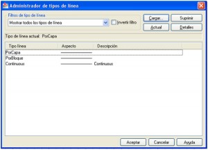 Configurar Auto CAD. Tipo de linea