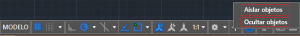 AutoCAD 2015 Opciones aislar y ocultar objetos