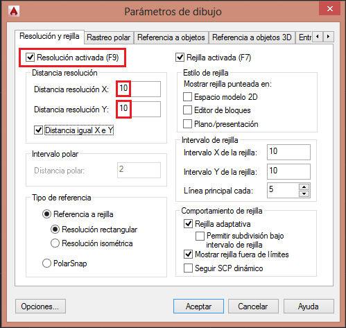 AutoCAD 2015 Parametros de dibujo