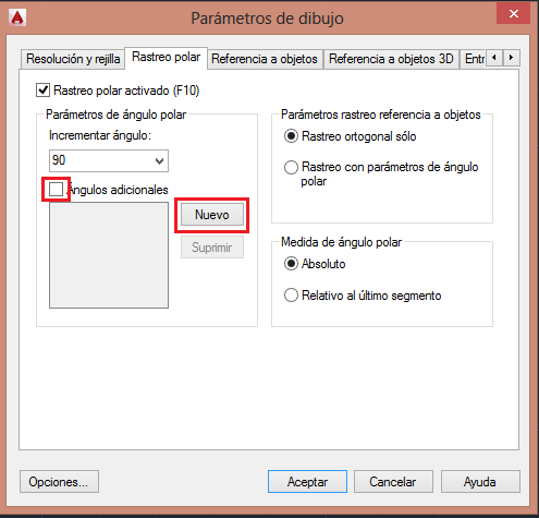 parametros de dibujo AutoCAD 2015