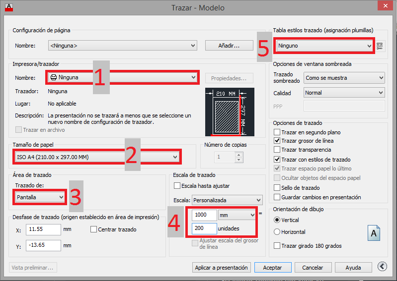 Configurar la impresión en AutoCAD