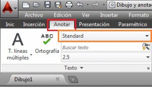 Crear texto en AutoCAD