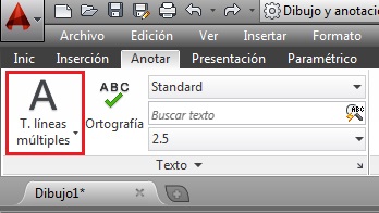 crear texto en AutoCAD