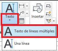 Texto de lineas multiples de AutoCAD
