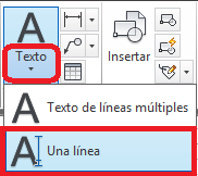 Texto en una linea de autocad