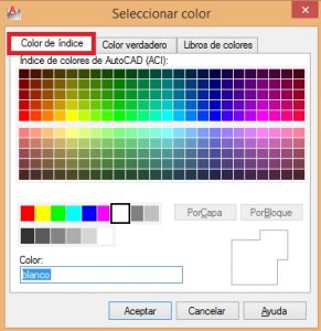 256 colores en AutoCAD