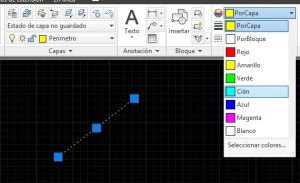 cambiar el color de un objeto en autocad