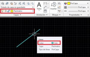 cambiar el color de un objeto en autocad
