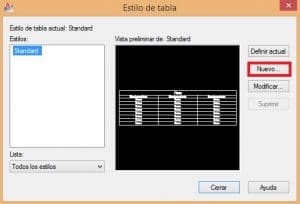 Crear tabla en AutoCAD