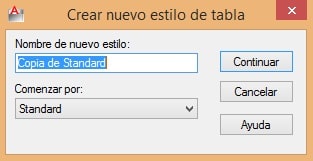 Crear tabla en AutoCAD