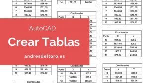 Crear tablas en AutoCAD