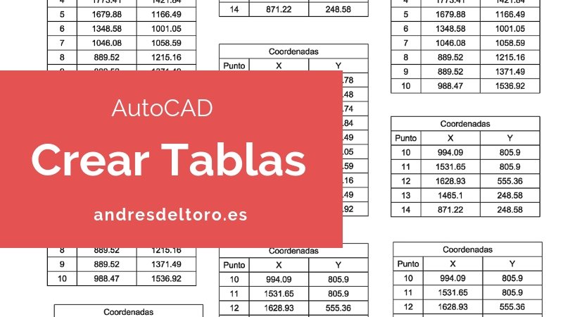 Cómo crear tablas en AutoCAD