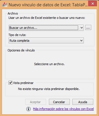 Vincular Excel y AutoCAD