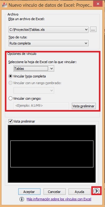 Referencias relativas en autocad Excel