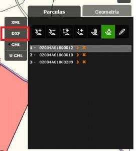Descargar dxf de catastro