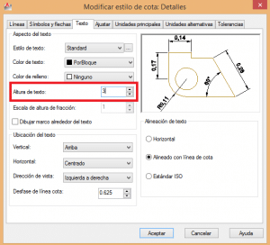 Menu crear estilo de cota en autocad