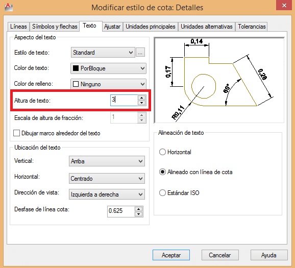 Menu crear estilo de cota en autocad
