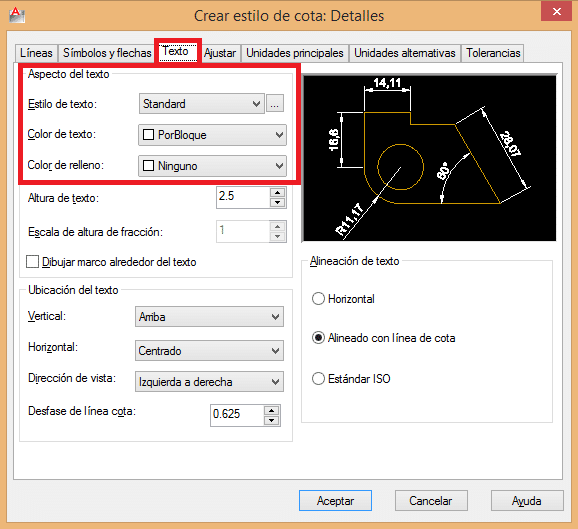Menu crear estilo de cota en autocad