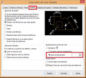 Menu crear estilo de cota en autocad