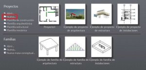Como crear un nuevo proyecto en Revit