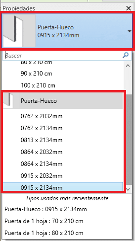 Insertar huecos de puertas y ventanas en tabiques y muros de Revit
