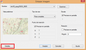 Insertar imagen ecw tif en coordenadas en autocad