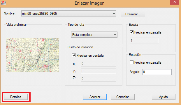 Insertar imagen ecw tif en coordenadas en autocad
