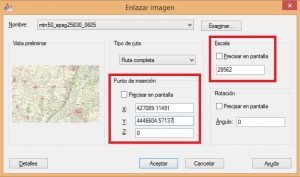 Insertar imagen ecw tif en coordenadas en autocad