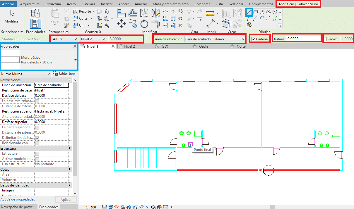 como crear un muro aquitectonico en revit