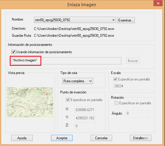 ZWCAD insertar imágenes en coordenadas