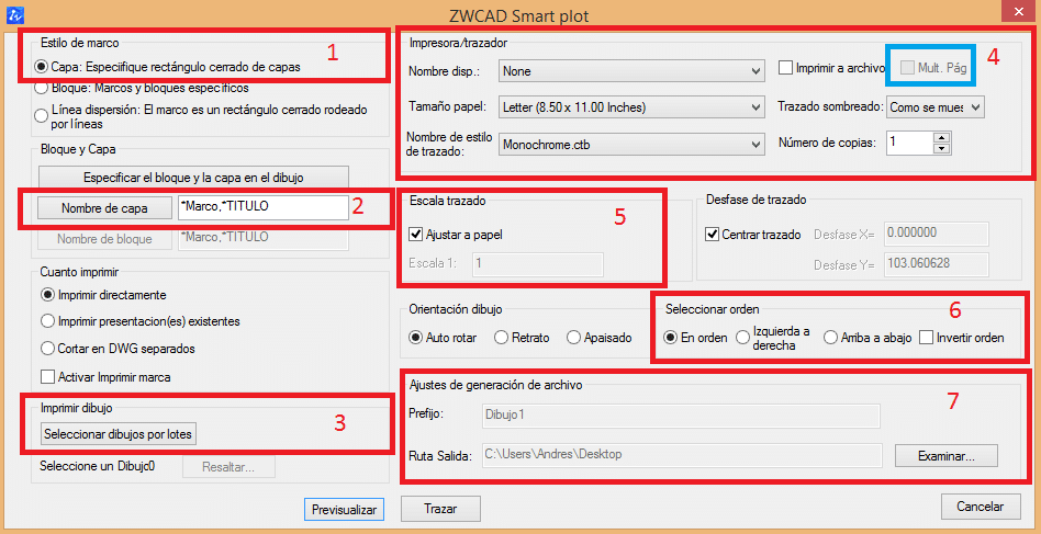 Imprimir en espacio modelo desde ZWCAD SMARTPLOT ZWPLOT Imprimir en espacio modelo desde ZWCAD
