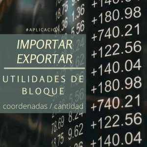 Utilidades para bloques importar exportar coordenadas descarga