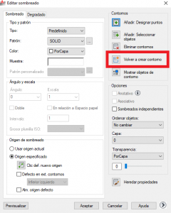 Autocad Volver a crear contorno