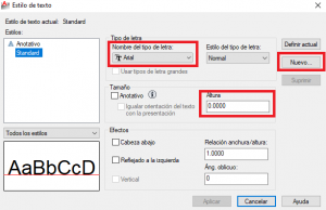 Crear texto en AutoCAD