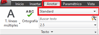 Crear texto en AutoCAD