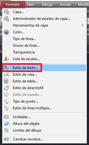 Crear texto en AutoCAD