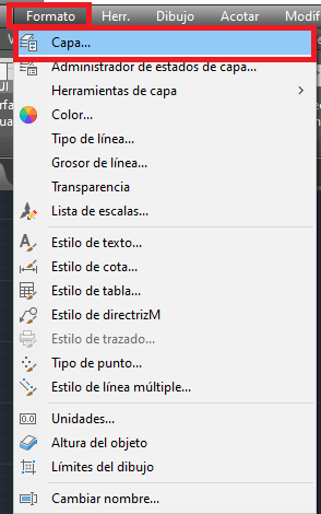Trabajar con capas en AutoCAD